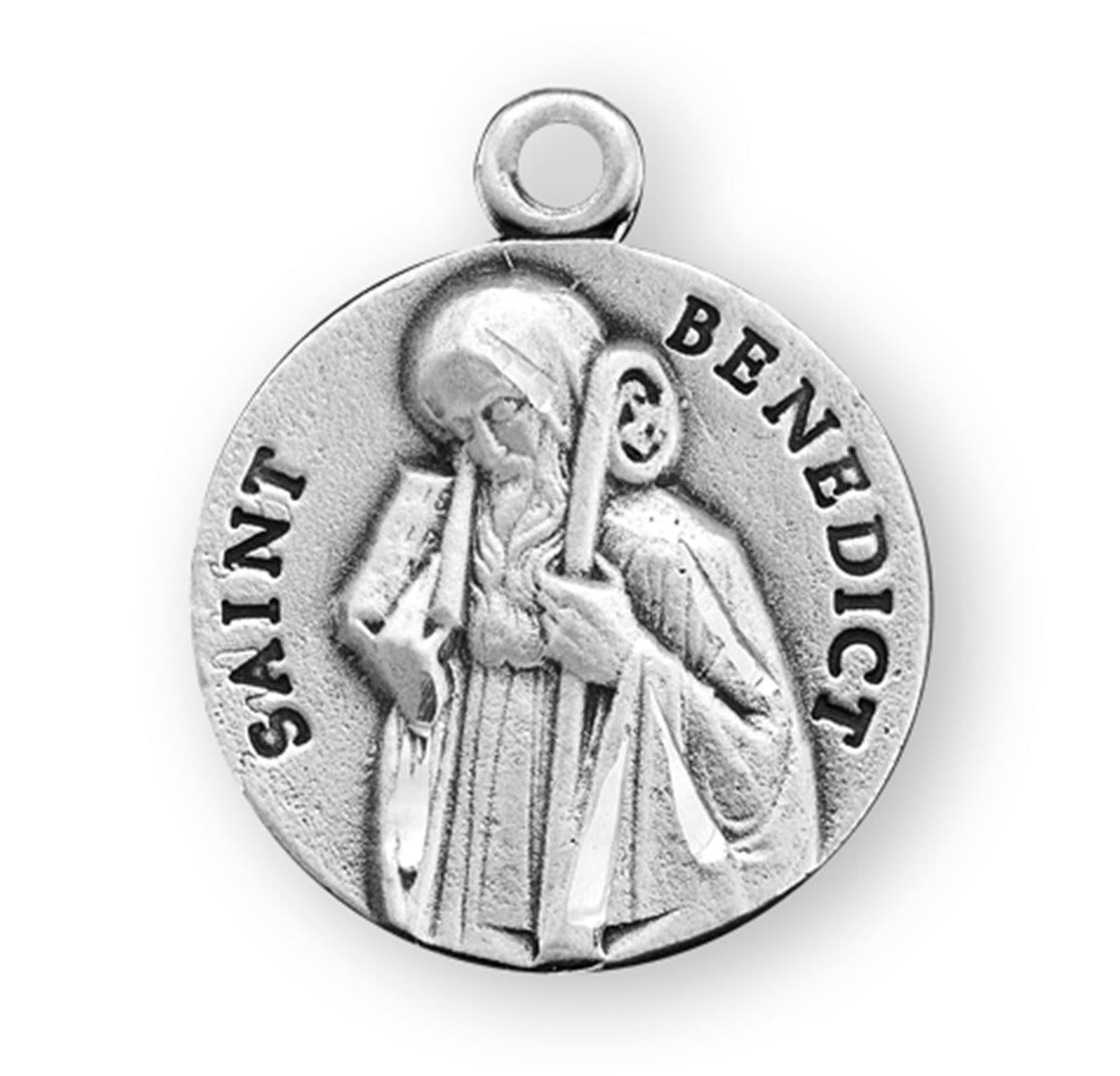 St. Benedict Sterling Silver Medal Necklace