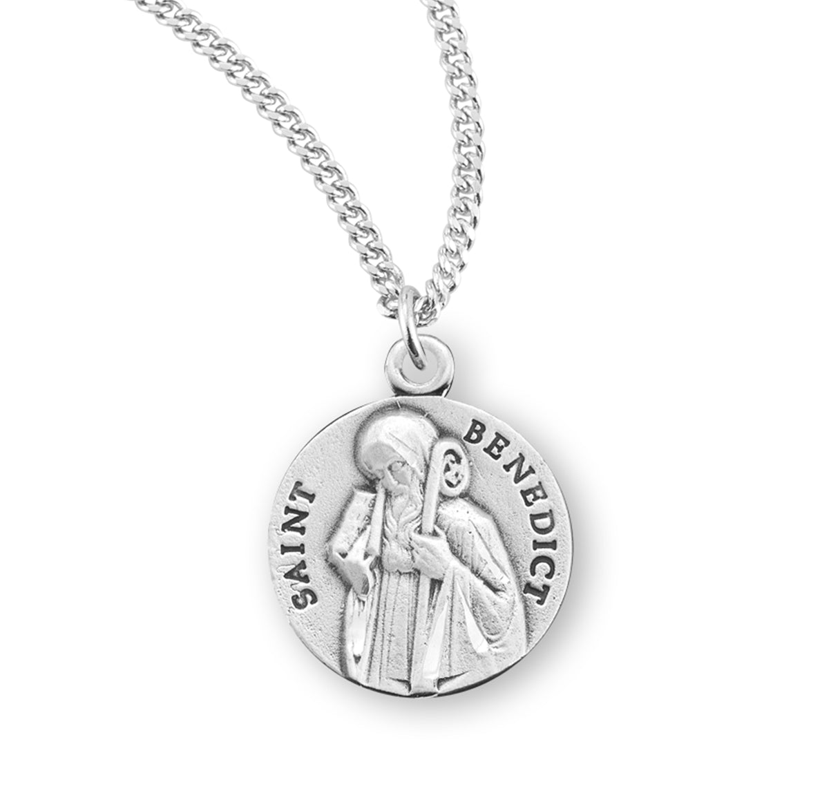 St. Benedict Sterling Silver Medal Necklace