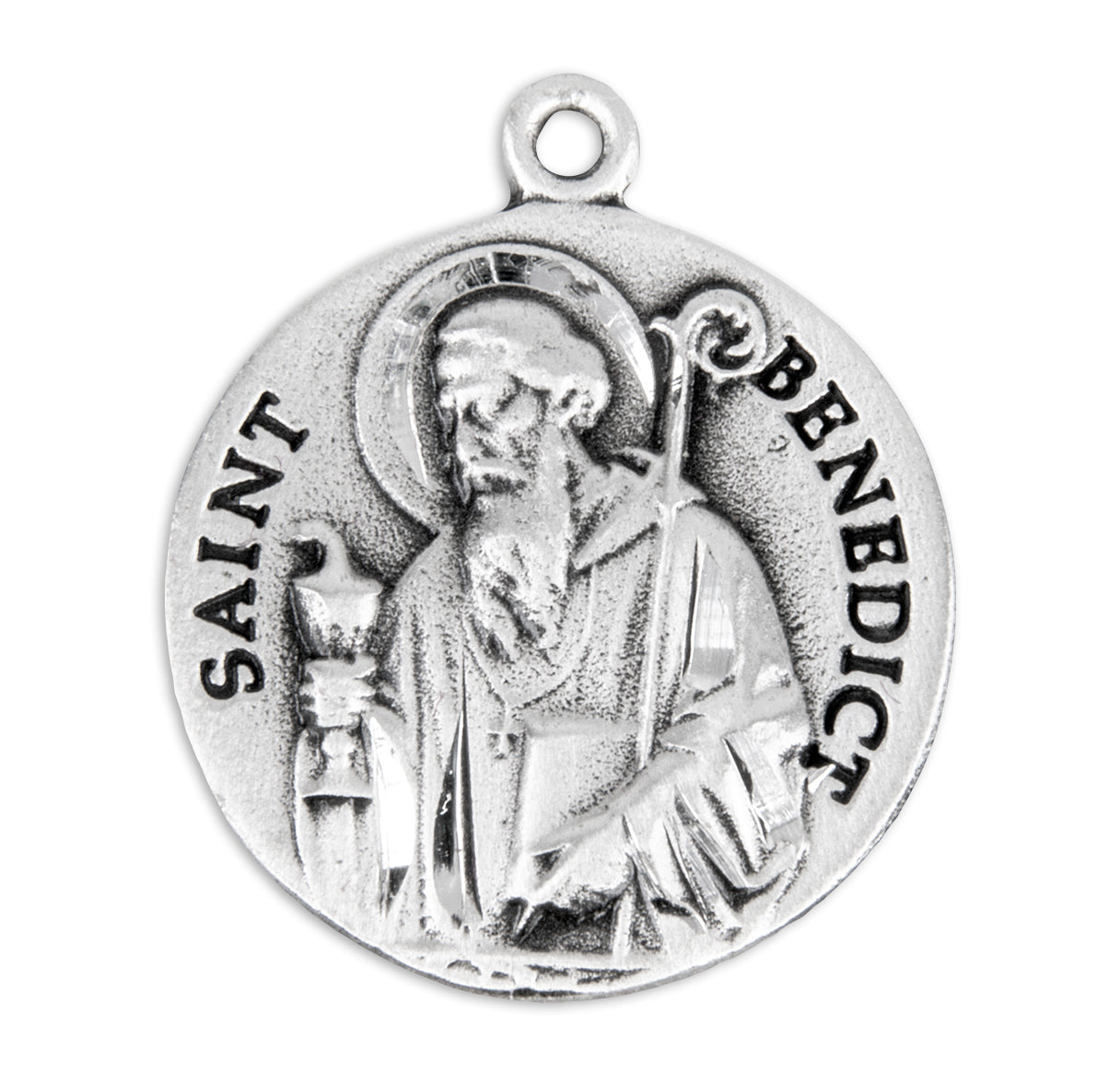 St. Benedict Sterling Silver Medal Necklace