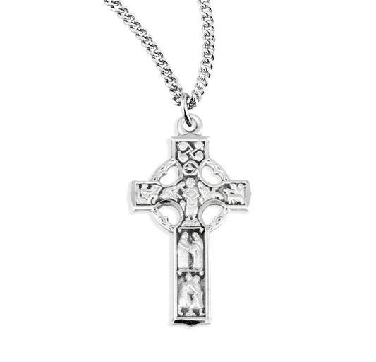 Sterling Silver Irish Celtic Cross Pendant