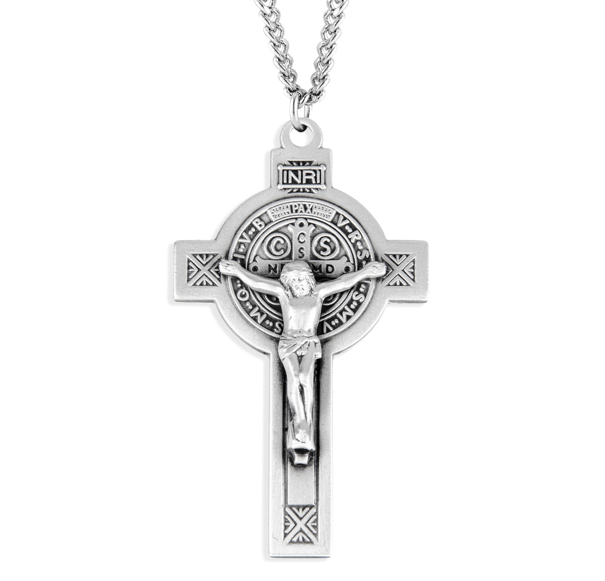 St. Benedict Sterling Silver Medal Necklace