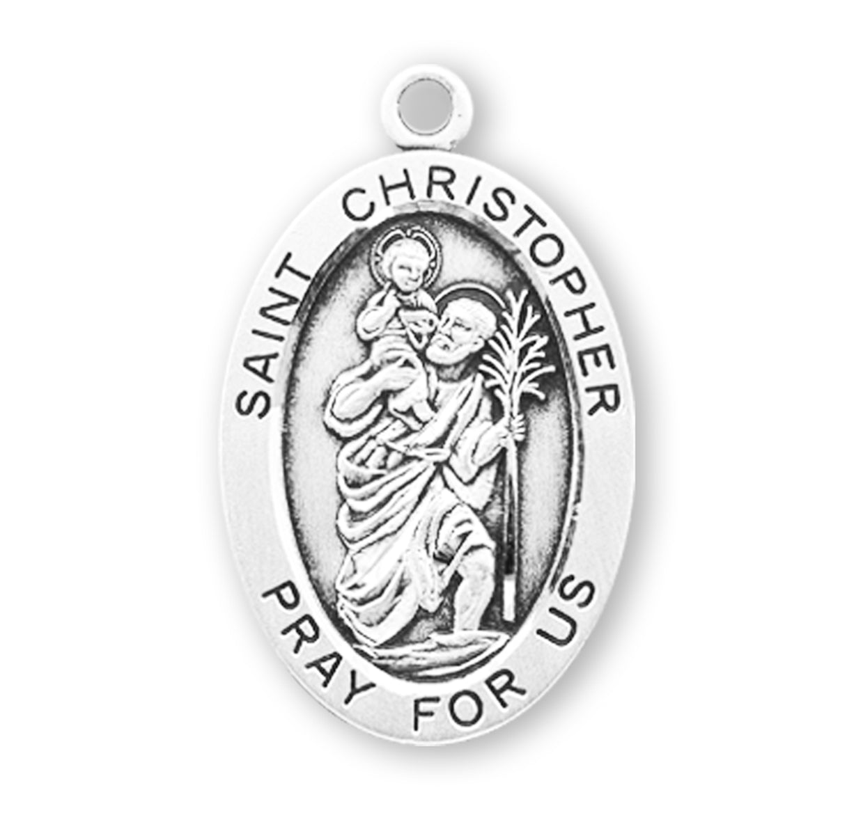 St. Christopher Sterling Silver Medal Necklace