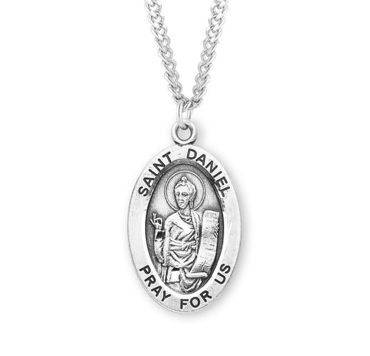 St. Daniel Sterling Silver Medal Necklace