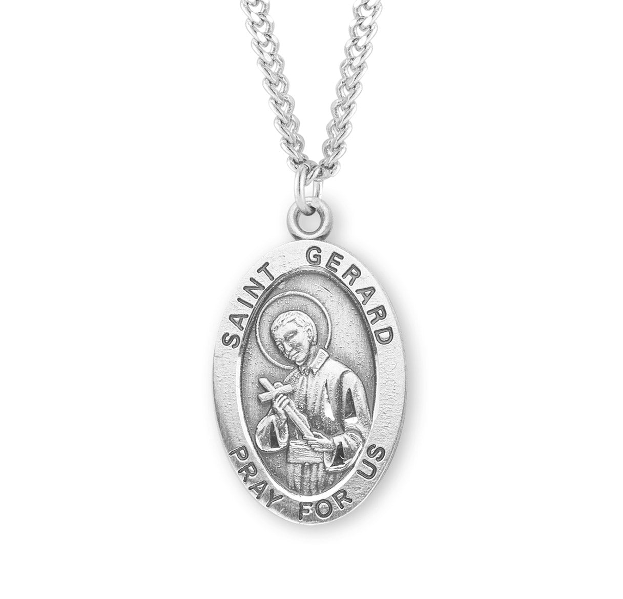 St. Gerard Sterling Silver Medal Necklace