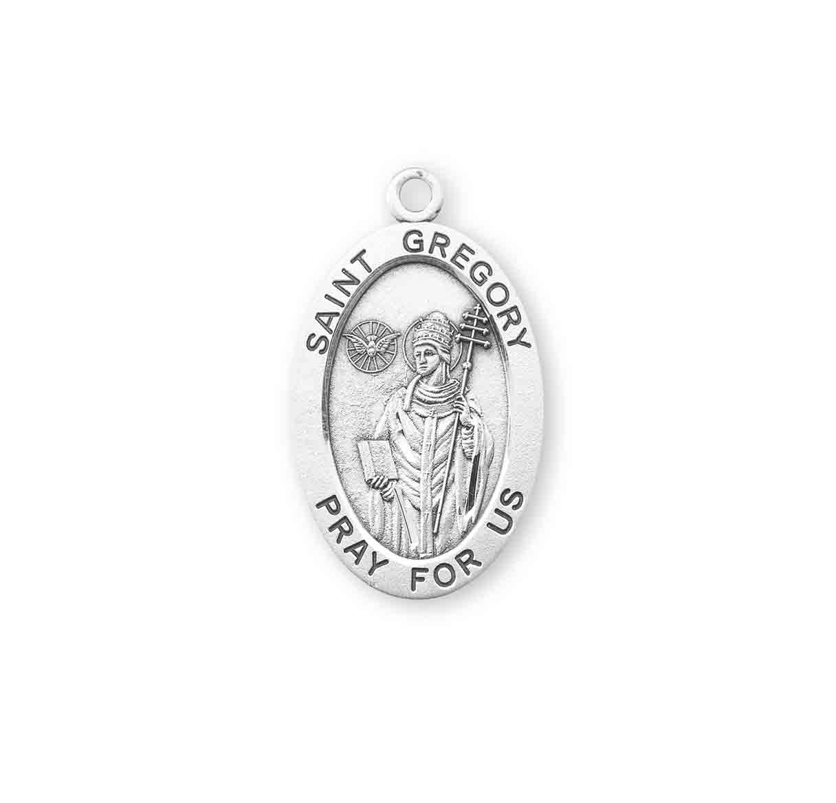 St. Gregory Sterling Silver Medal Necklace