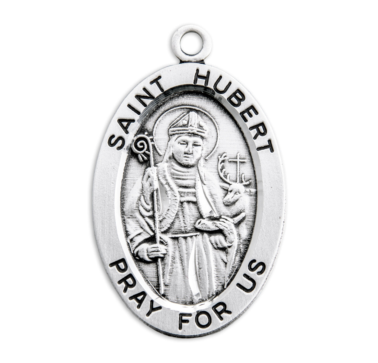 St. Hubert Sterling Silver Medal Necklace