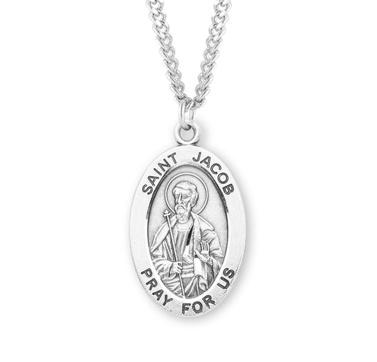 St. Jacob Sterling Silver Medal Necklace