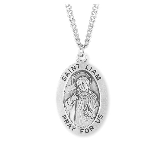 St. Liam Sterling Silver Medal Necklace