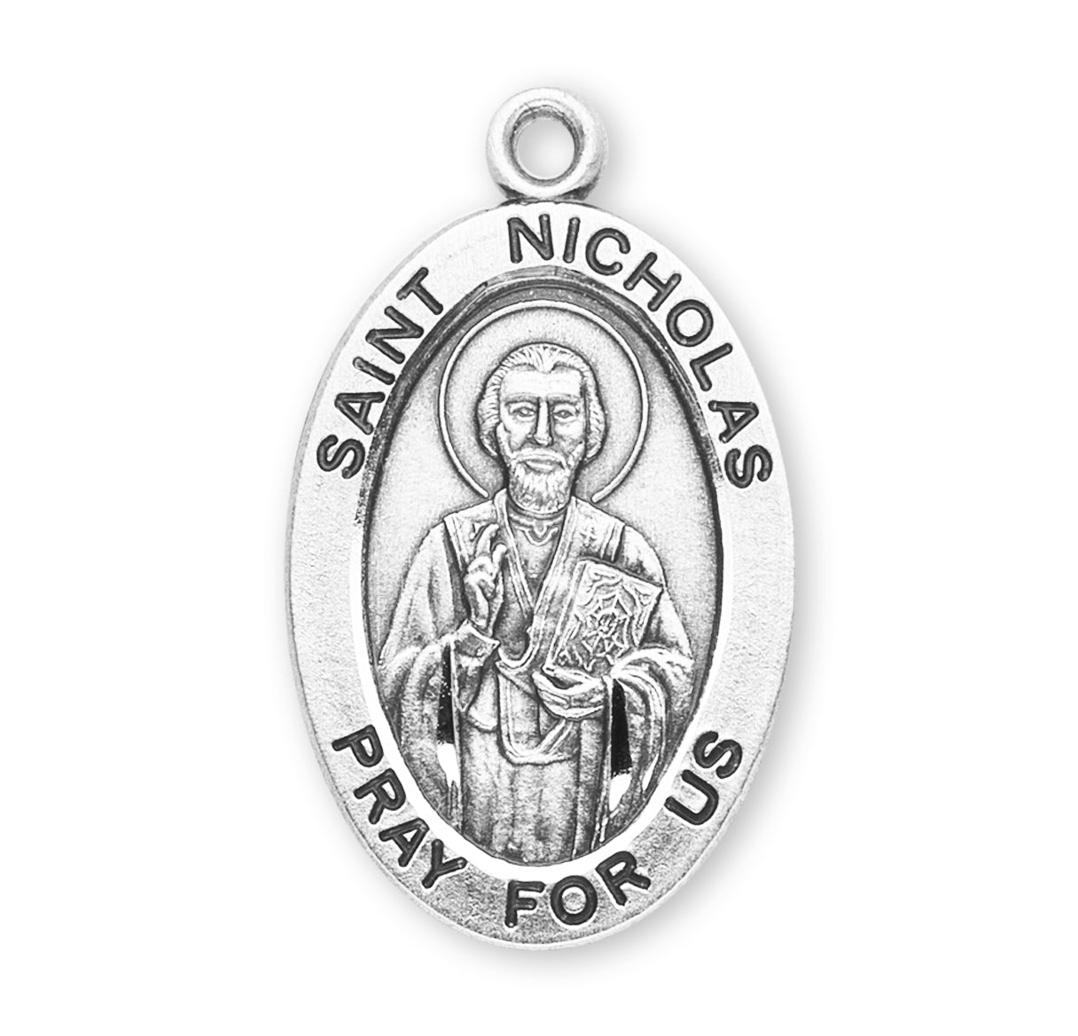 St. Nicholas Sterling Silver Medal Necklace