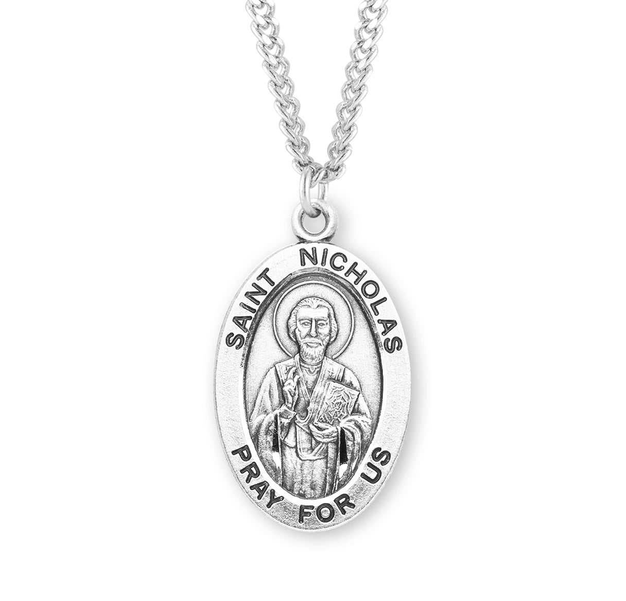 St. Nicholas Sterling Silver Medal Necklace