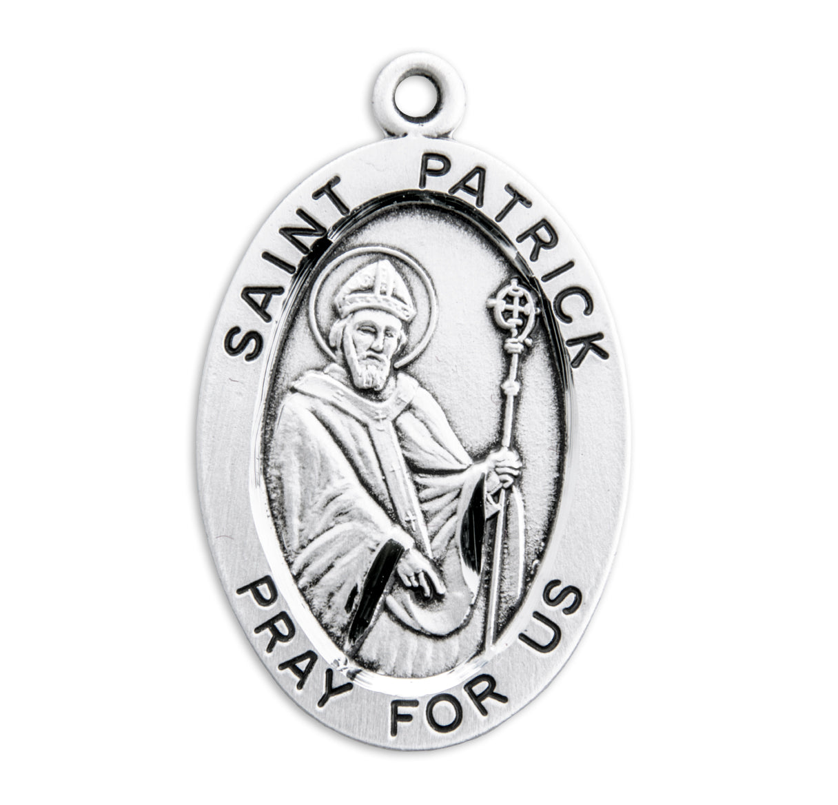 St. Patrick Sterling Silver Medal Necklace