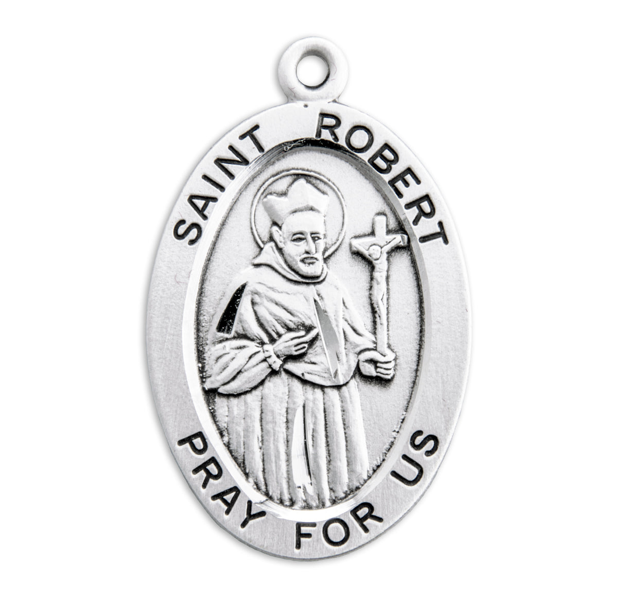 St. Robert Sterling Silver Medal Necklace