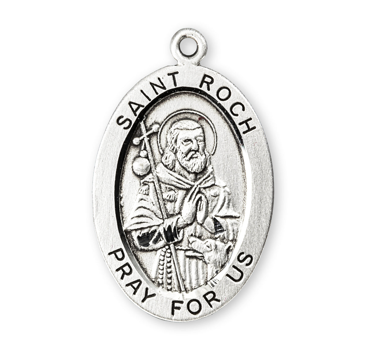 St. Roch Sterling Silver Medal Necklace