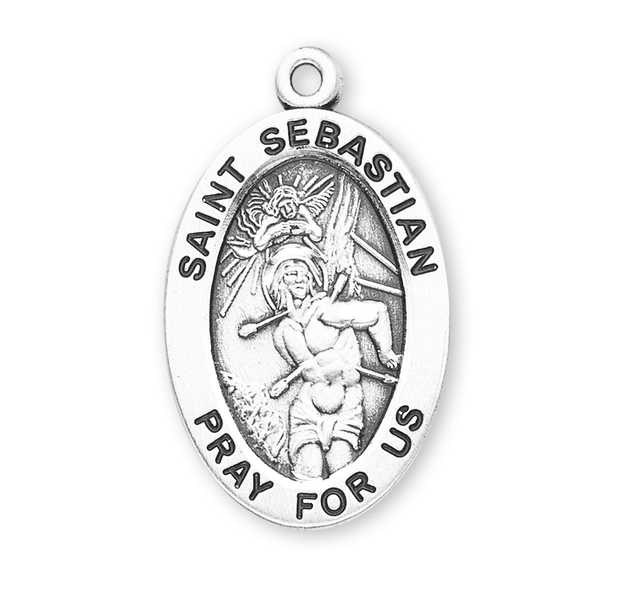 St. Sebastian Sterling Silver Medal Necklace