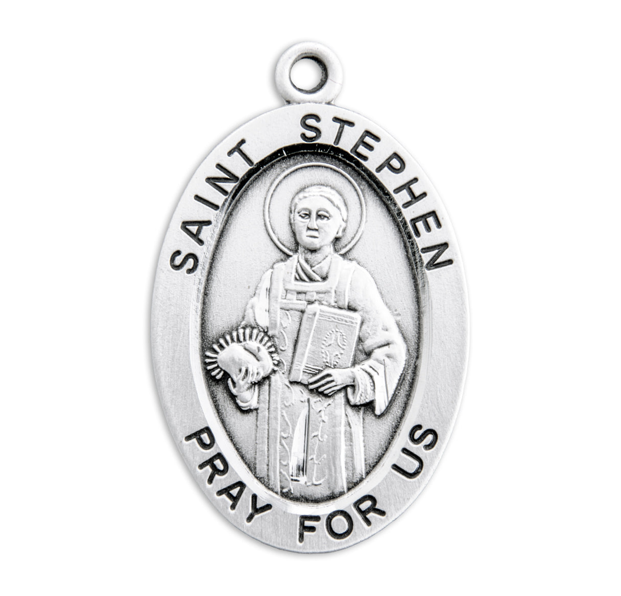 St. Stephen Sterling Silver Medal Necklace