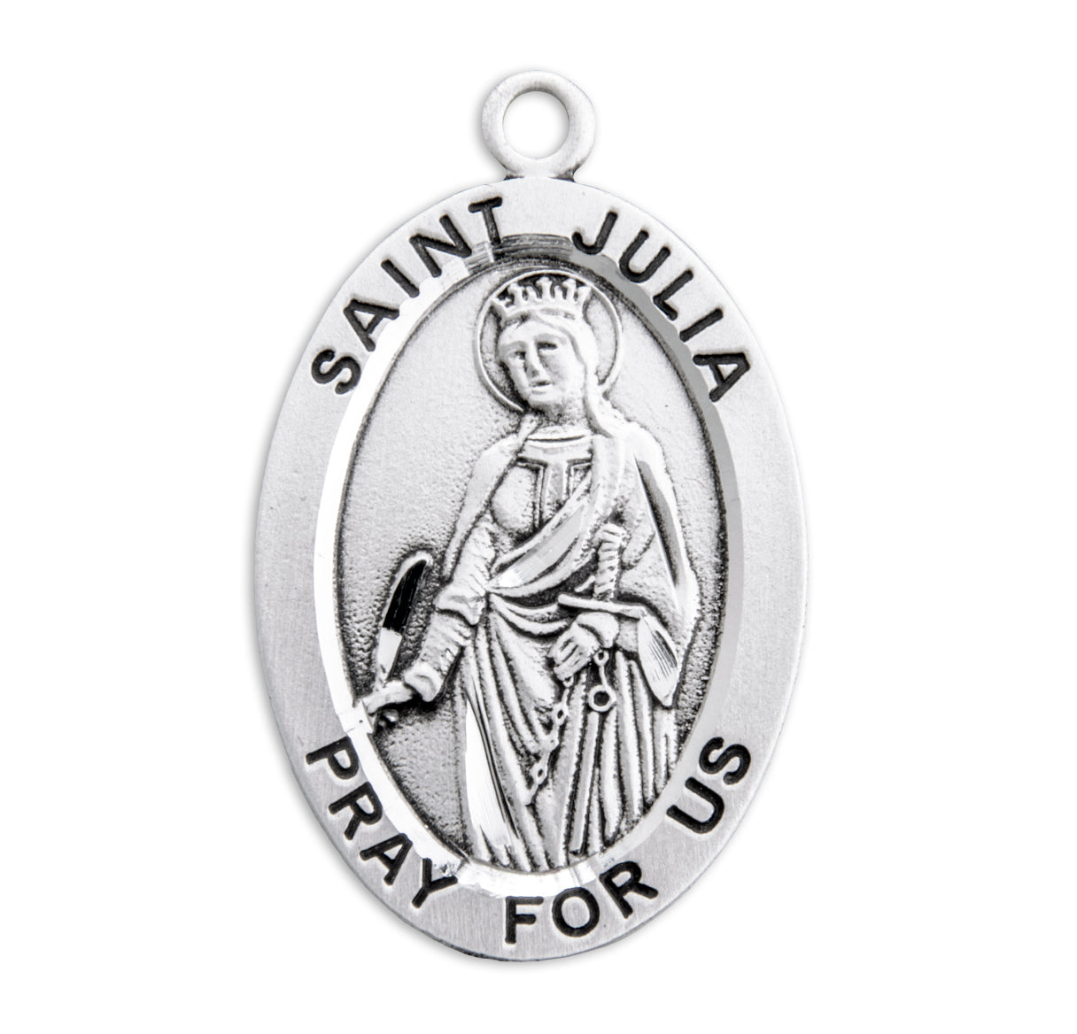 St. Julia Sterling Silver Medal Necklace