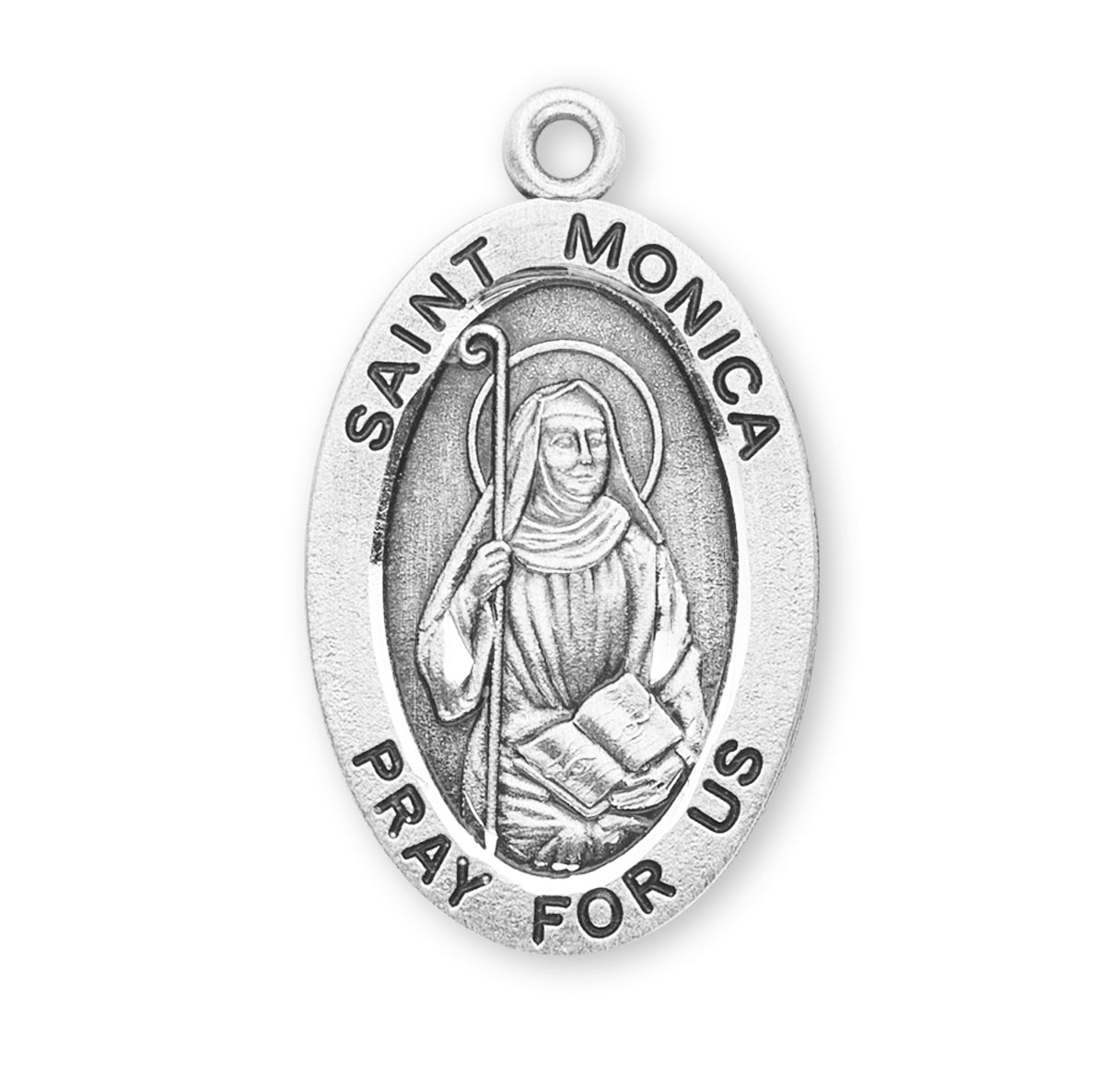 St. Monica Sterling Silver Medal Necklace