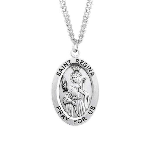 St. Regina Sterling Silver Medal Necklace