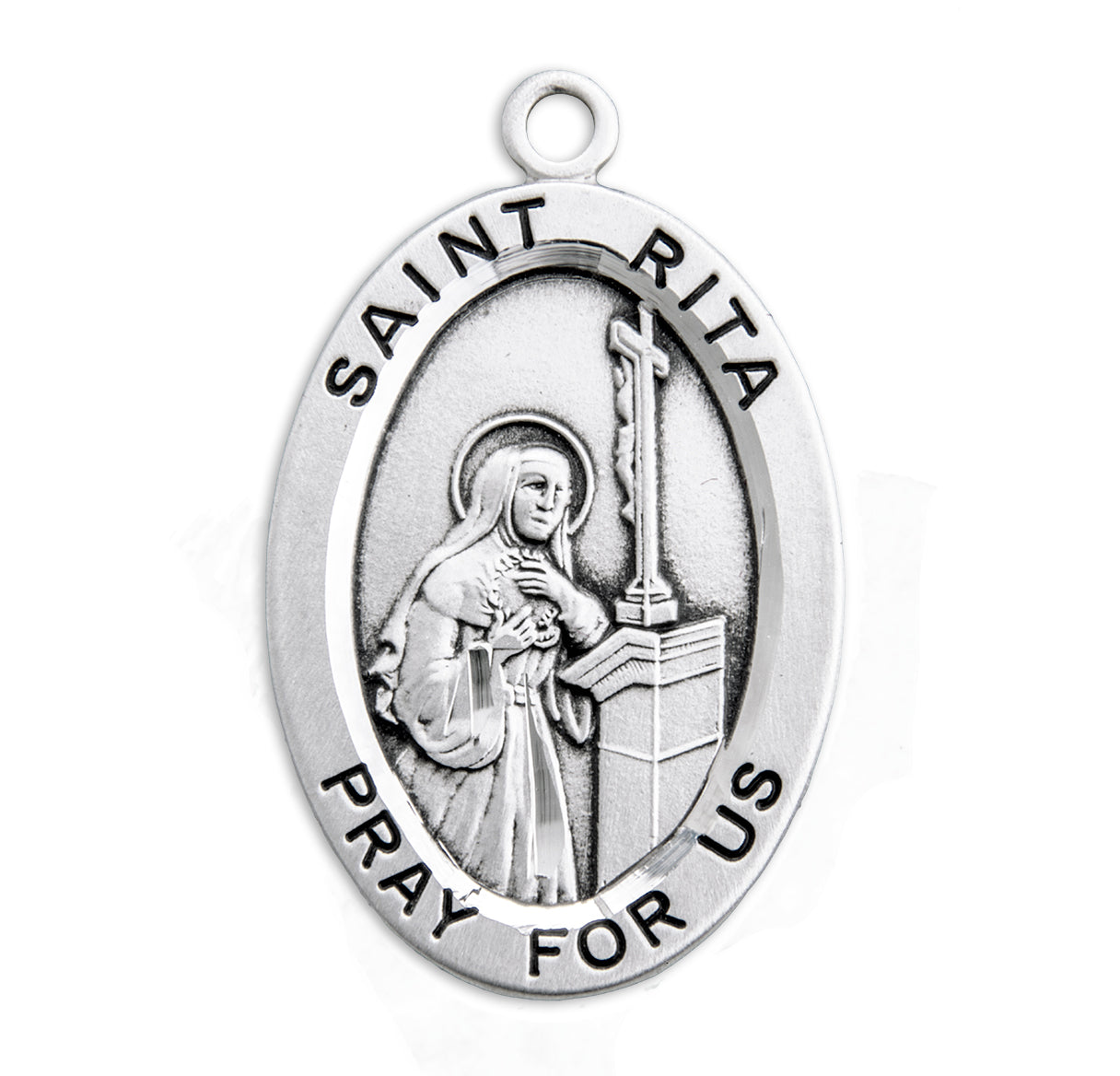 St. Rita Sterling Silver Medal Necklace