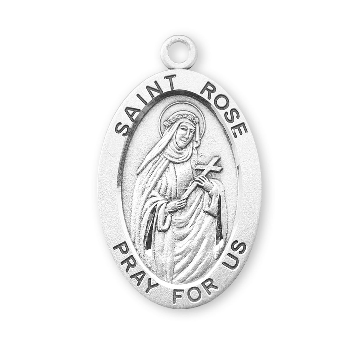 St. Rose Sterling Silver Medal Necklace