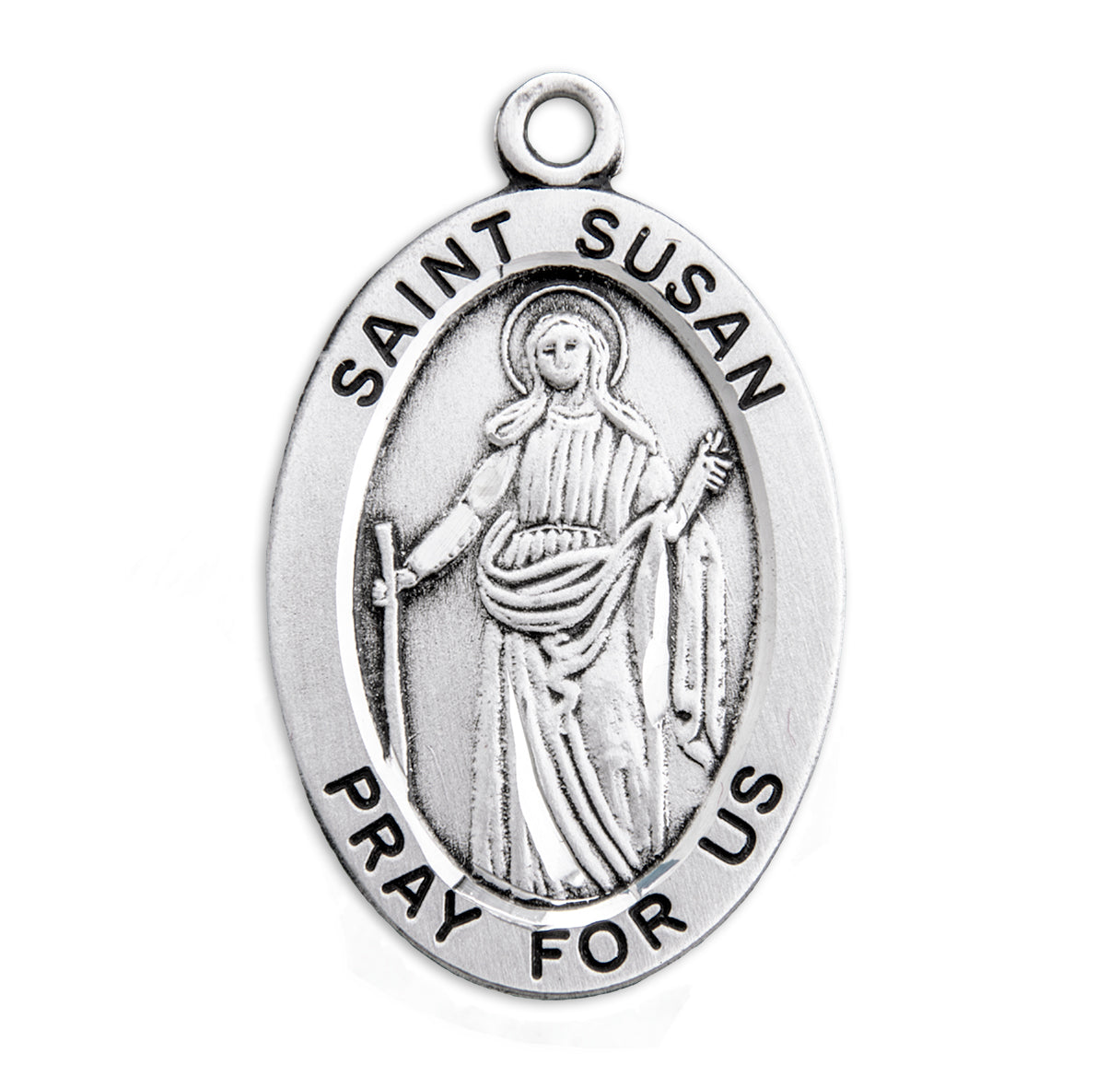 St. Susan Sterling Silver Medal Necklace