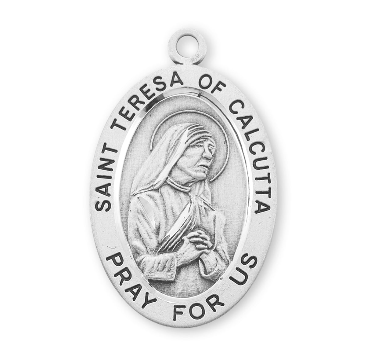 St. Teresa of Calcutta Sterling Silver Medal Necklace