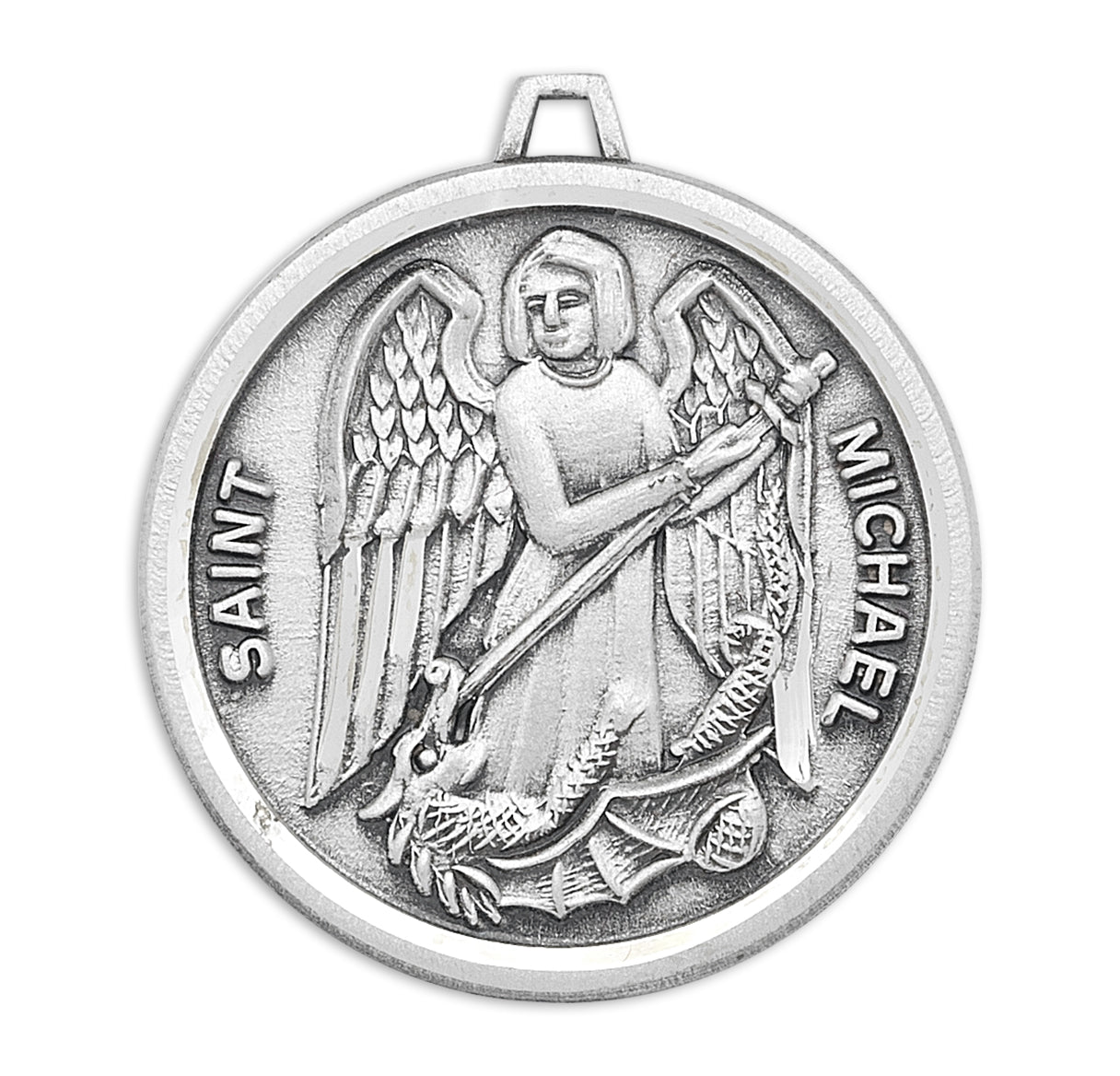 St. Michael Sterling Silver Medal Necklace