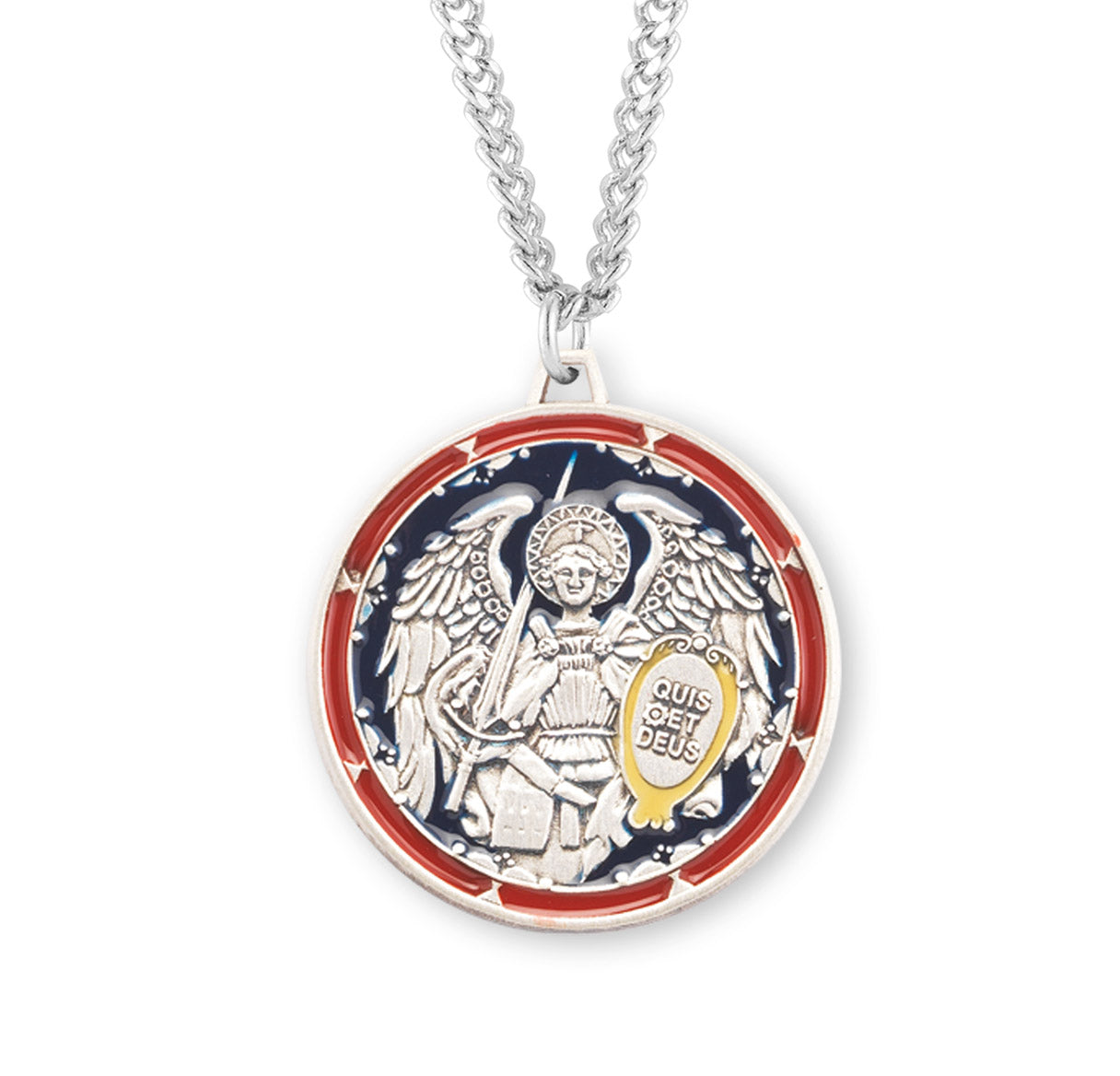 St. Michael Sterling Silver Medal Necklace