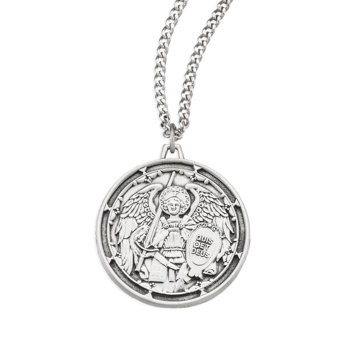 St. Michael Sterling Silver Medal Necklace