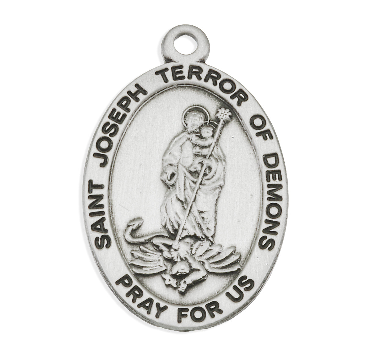 St. Joseph Sterling Silver Medal Necklace