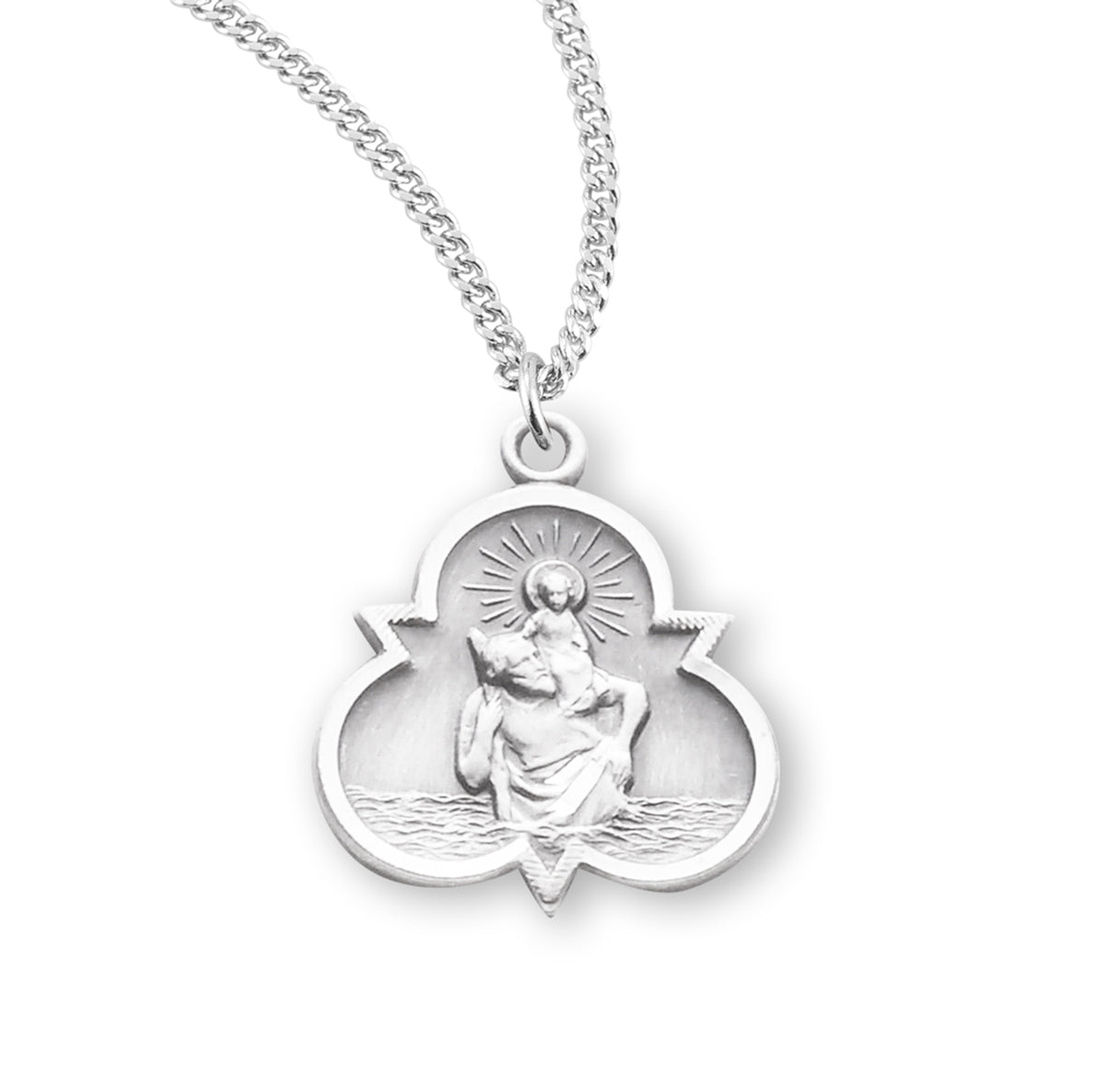 St. Christopher Sterling Silver Medal Necklace