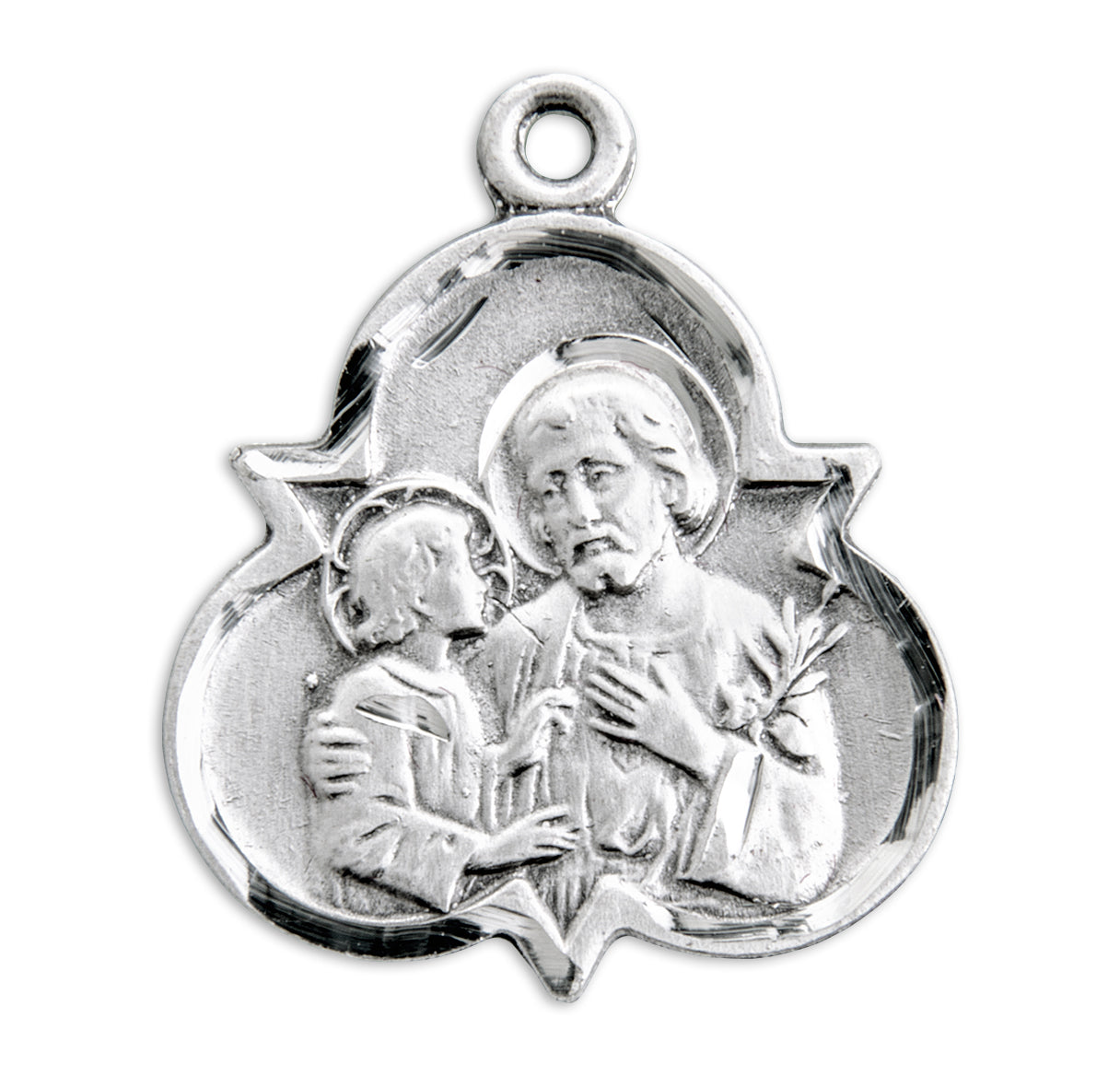 St. Joseph Sterling Silver Medal Necklace