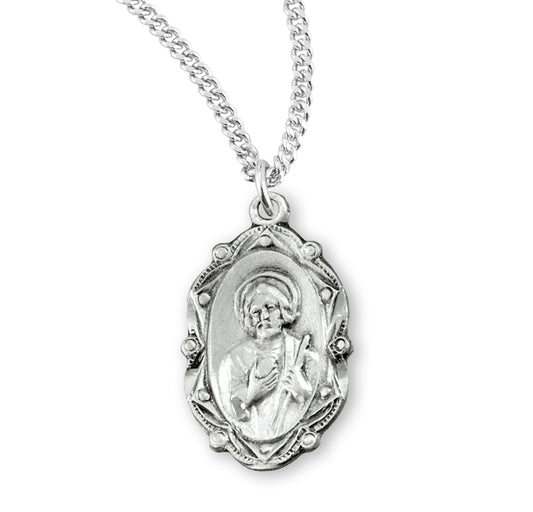 St. Jude Sterling Silver Medal Necklace