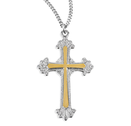 Two-Tone Sterling Silver Cross