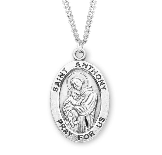 St. Anthony Sterling Silver Medal Necklace