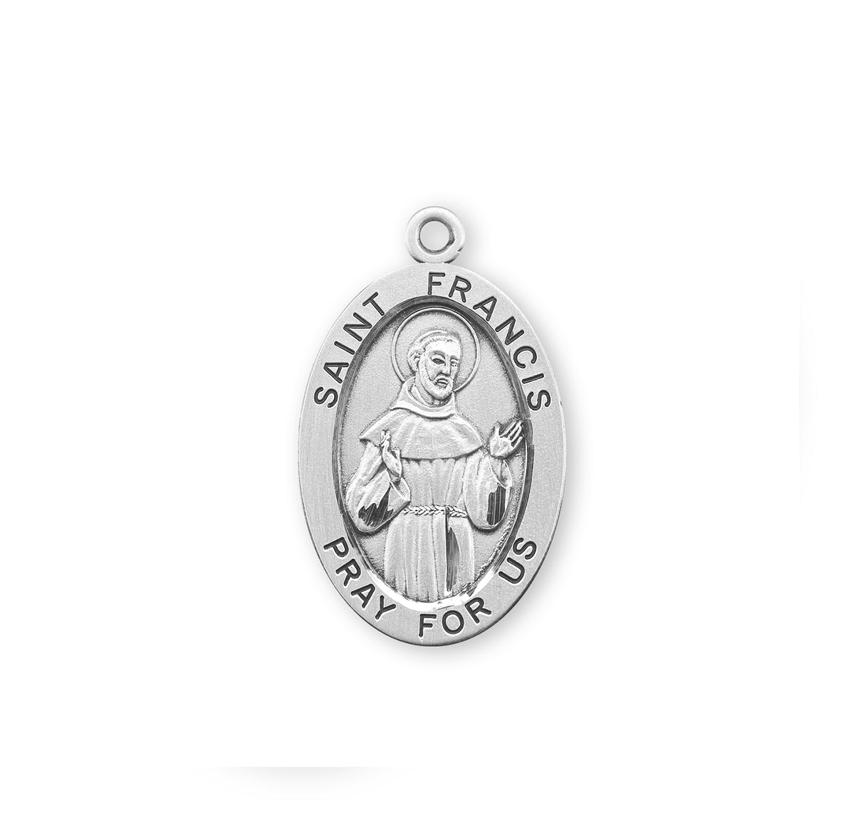 St. Francis Sterling Silver Medal Necklace