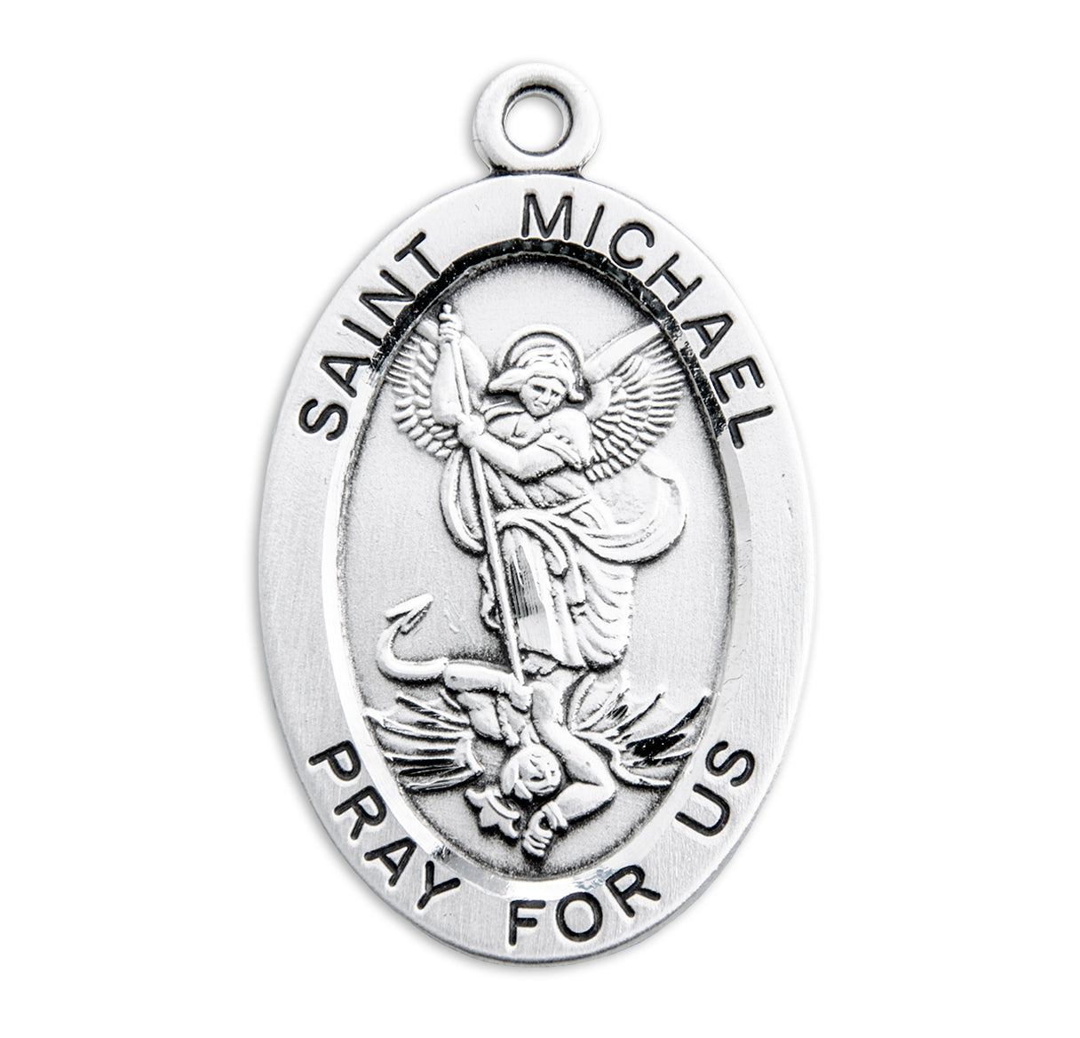 St. Michael Sterling Silver Medal Necklace