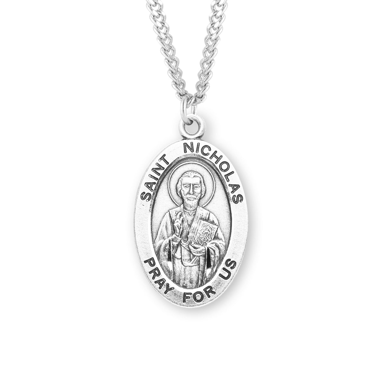 St. Nicholas Sterling Silver Medal Necklace