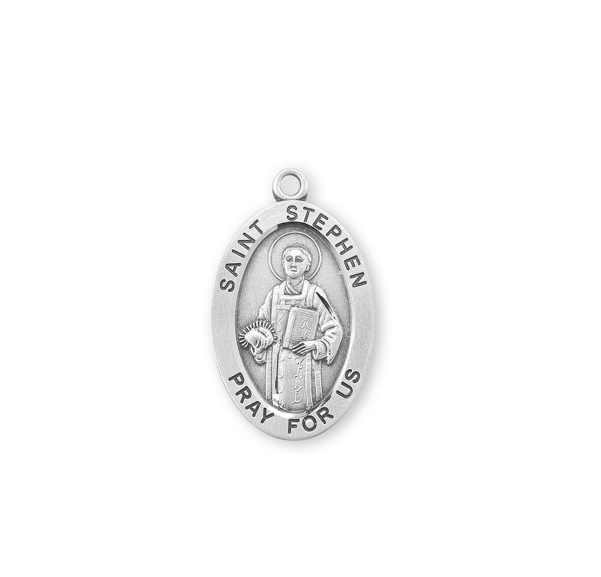 St. Stephen Sterling Silver Medal Necklace