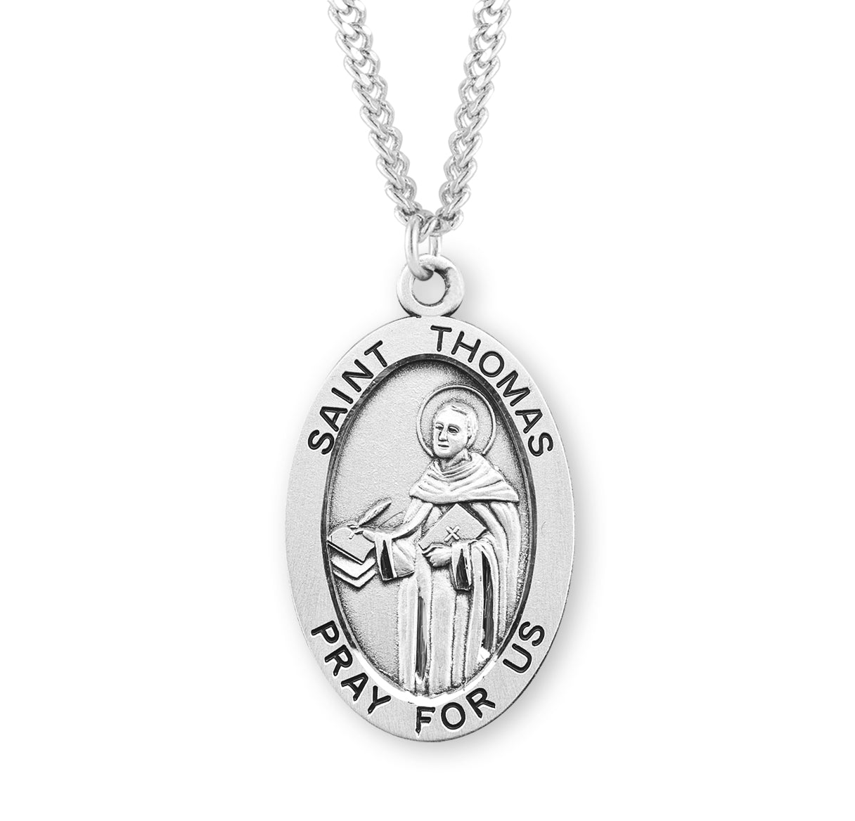 St. Thomas Aquinas Sterling Silver Medal Necklace