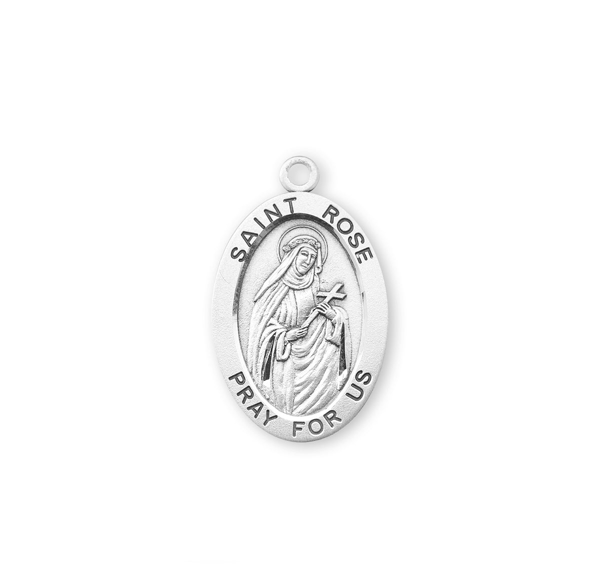 St. Rose Sterling Silver Medal Necklace