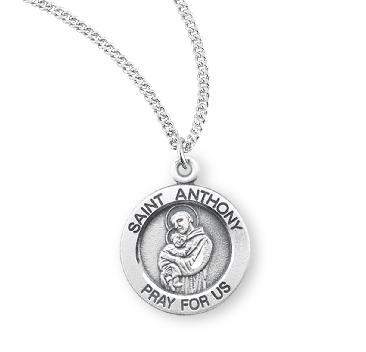 St. Anthony Sterling Silver Medal Necklace