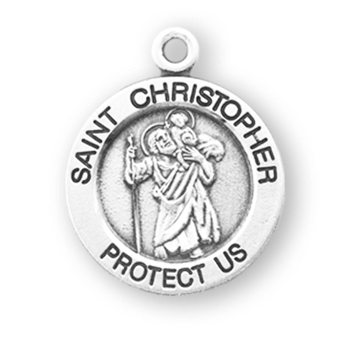 St. Christopher Sterling Silver Medal Necklace