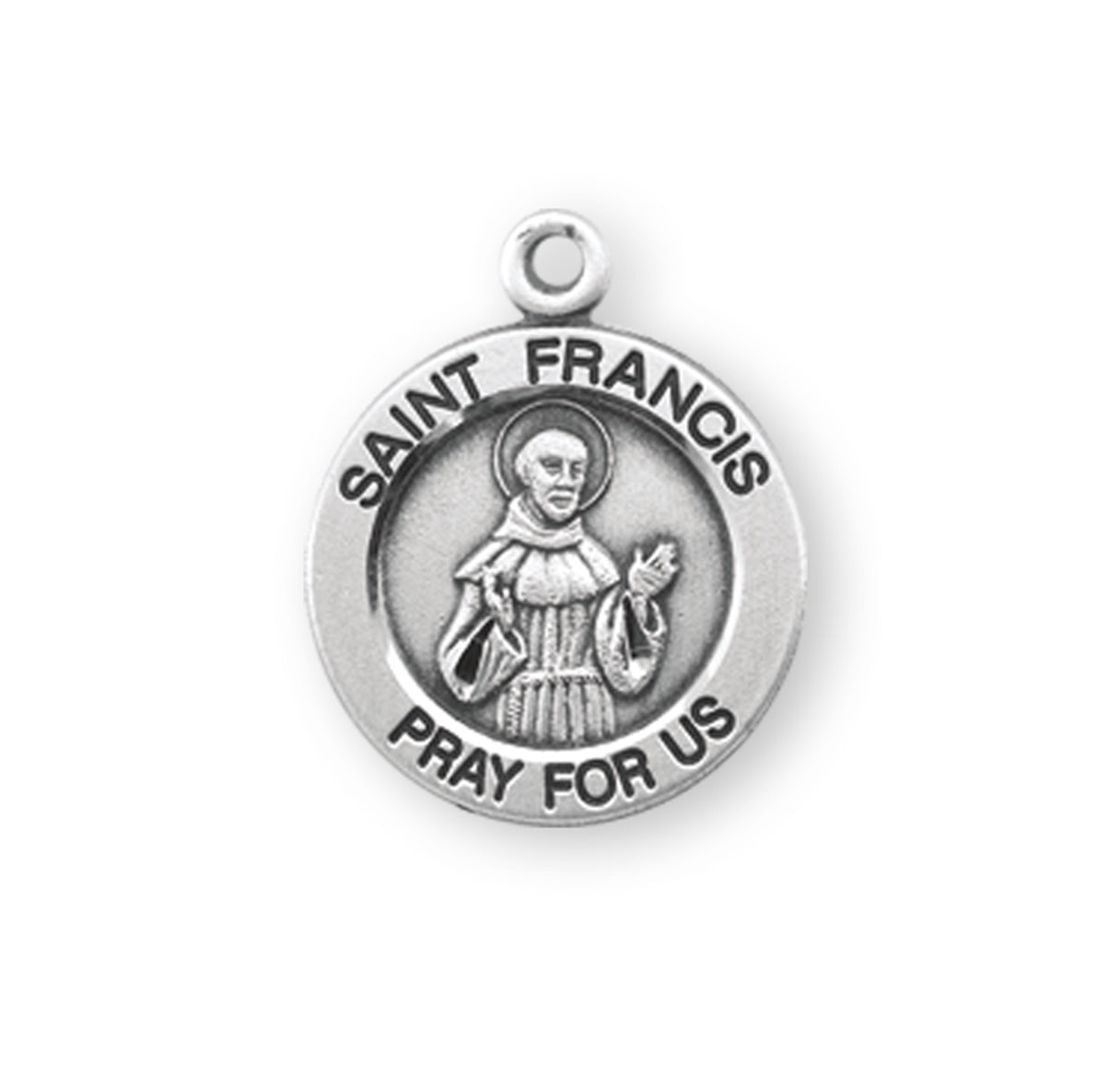 St. Francis of Assisi Sterling Silver Medal Necklace