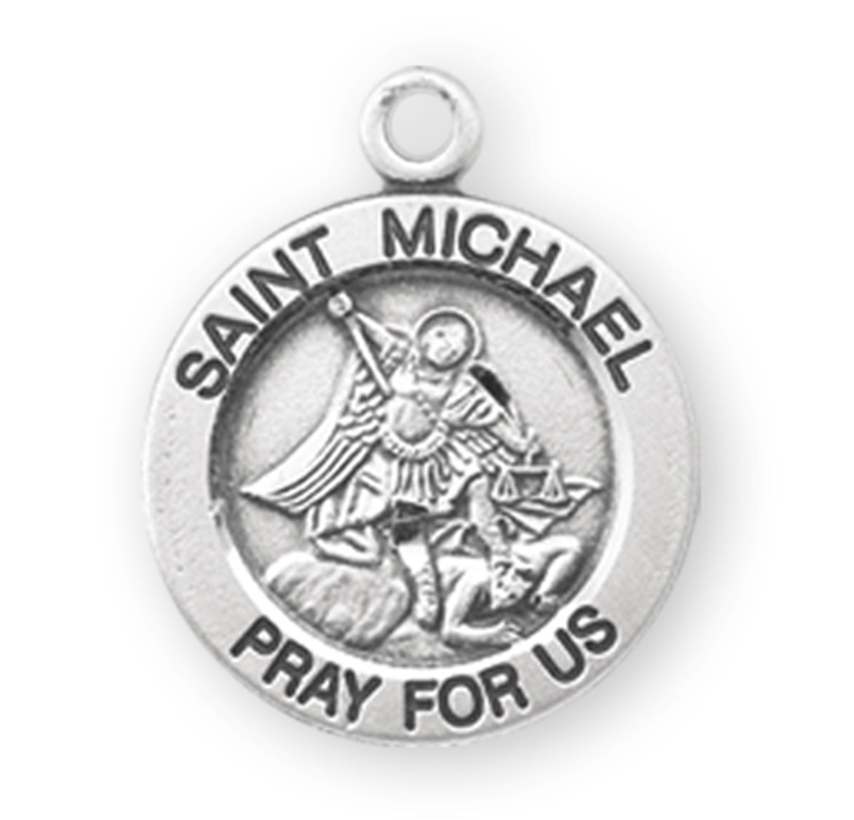 St. Michael Sterling Silver Medal Necklace