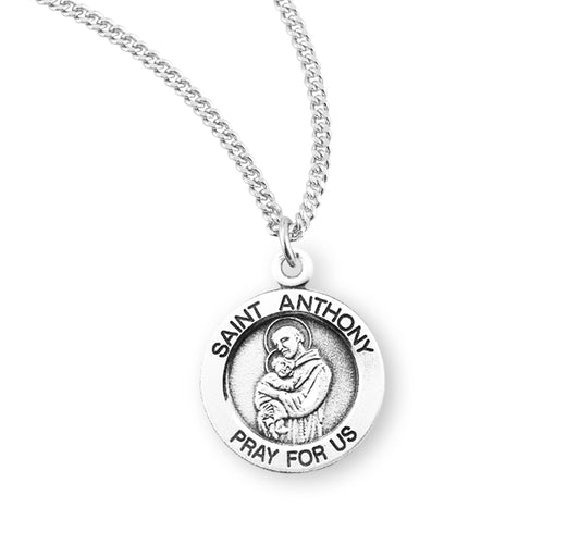 St. Anthony Sterling Silver Medal Necklace