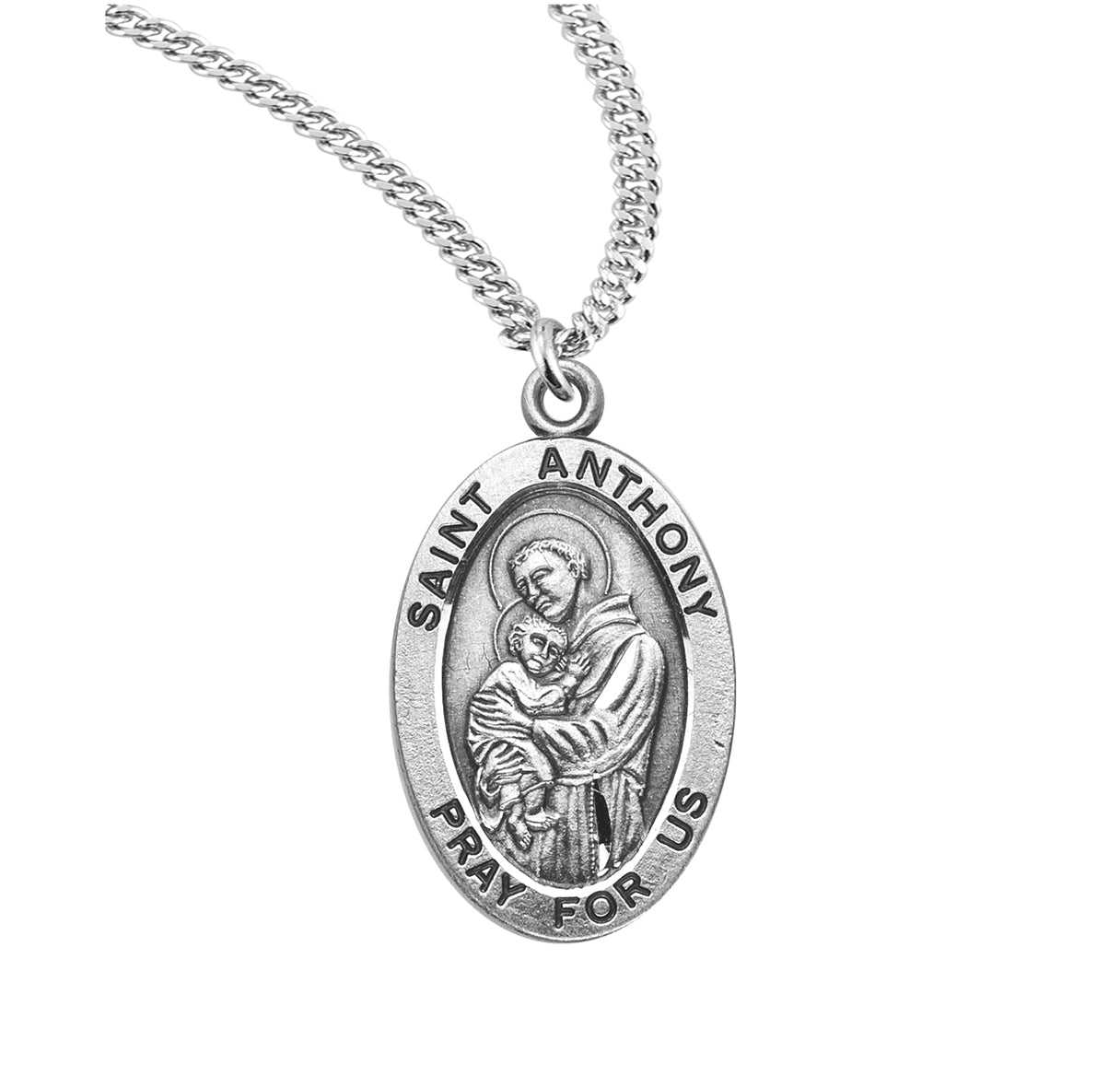 St. Anthony Sterling Silver Medal Necklace