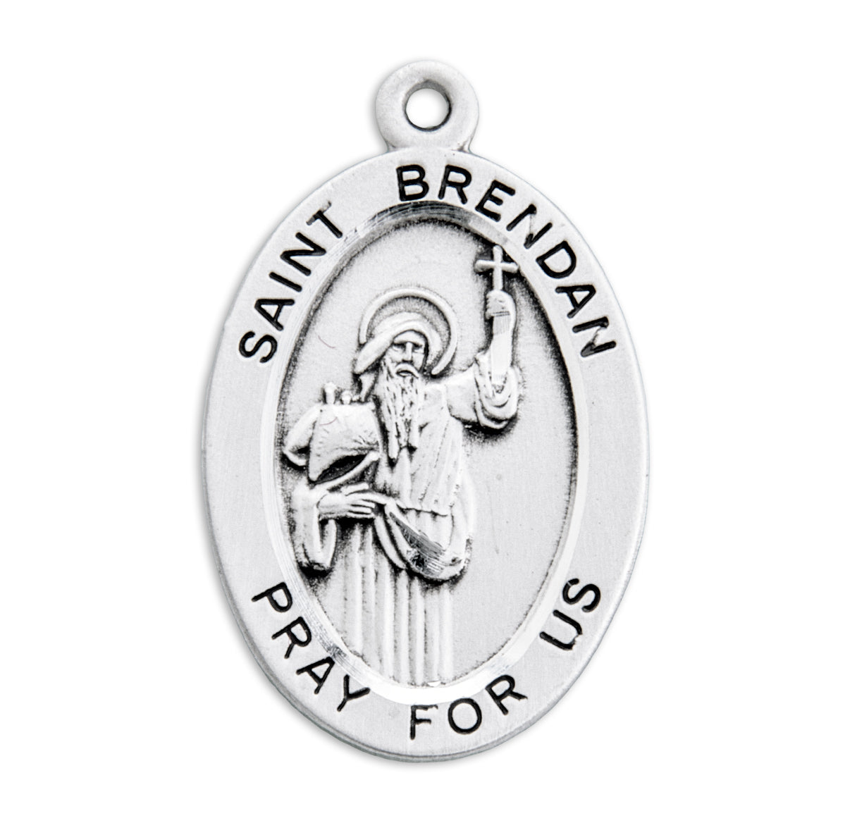 St. Brendan Sterling Silver Medal Necklace