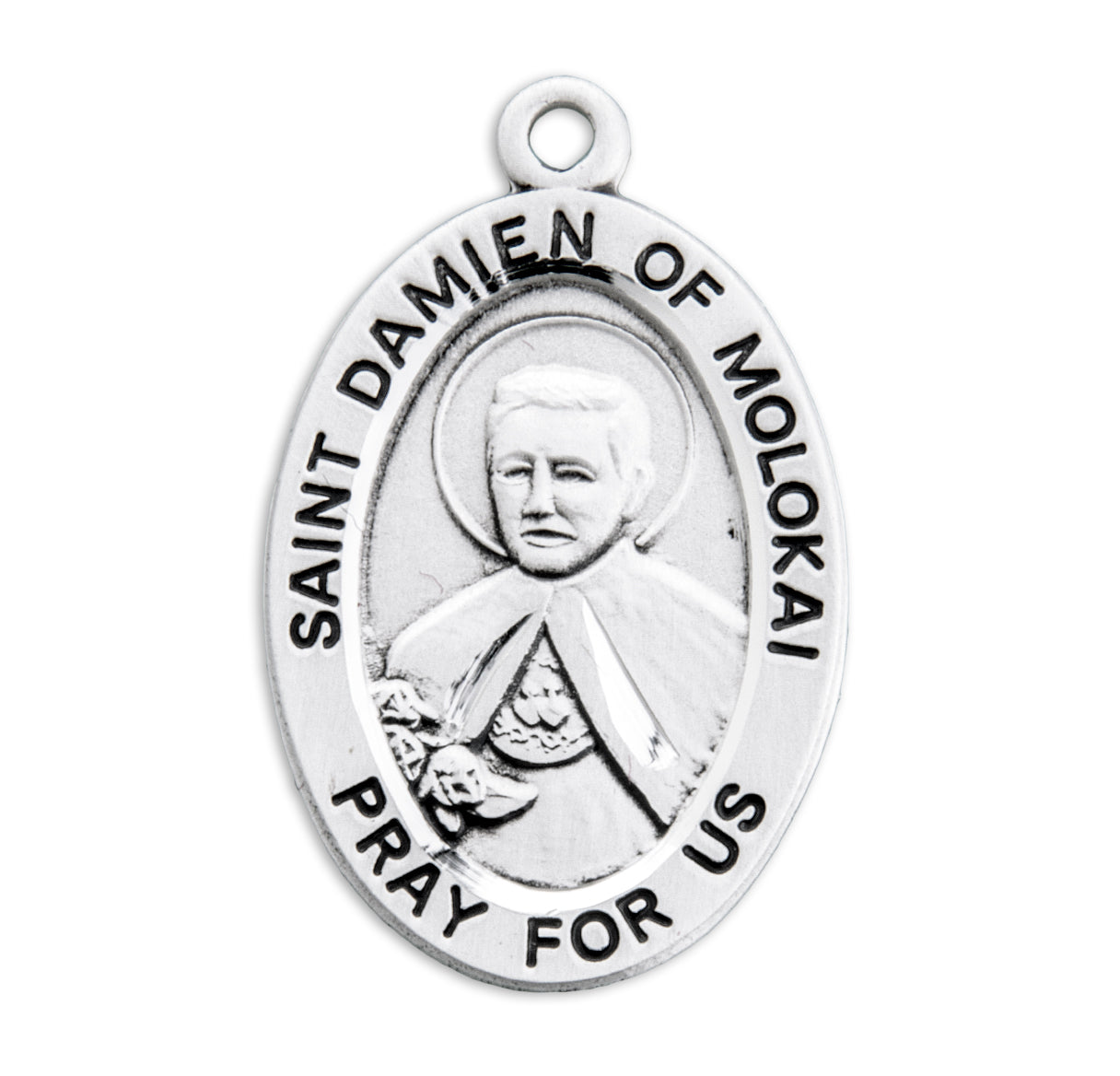 St. Damian Sterling Silver Medal Necklace