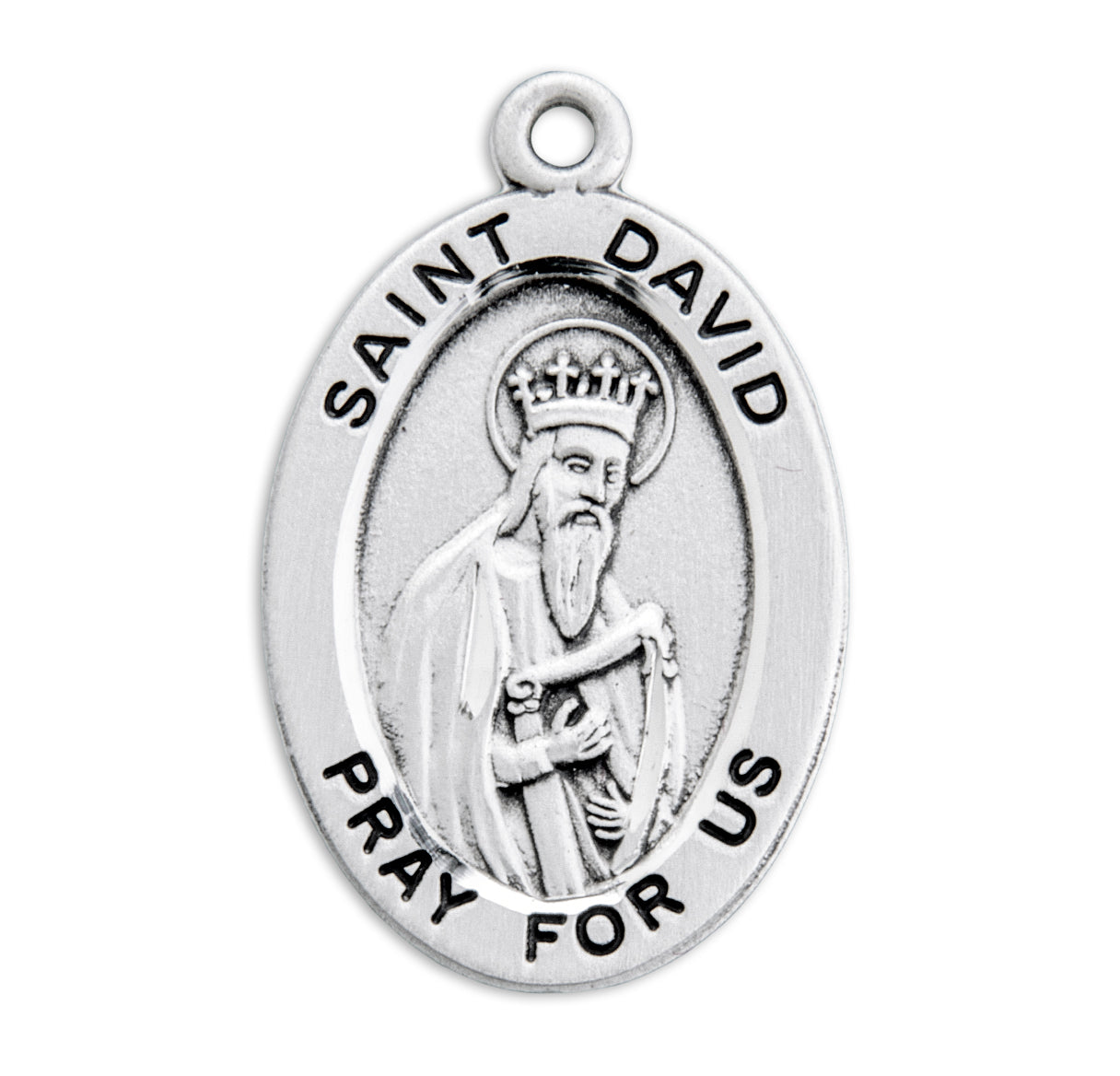 St. David Sterling Silver Medal Necklace